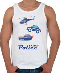 printfashion Retro rendőr - Férfi atléta - Fehér (4375303)