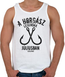 printfashion A horgász legendák - Férfi atléta - Fehér (5002047)