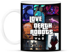 printfashion Love Death & Robots - Bögre - Fekete (7162266)