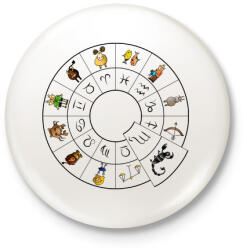 printfashion Skorpió - Kitűző, hűtőmágnes - Fehér (3077353)