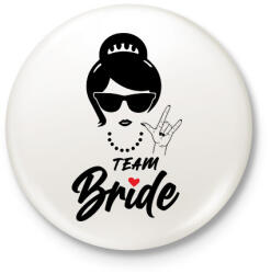 printfashion Team Bride 2 - Kitűző, hűtőmágnes - Fehér (12599001)