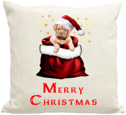 printfashion Merry Christmas - Párnahuzat, Díszpárnahuzat - Lenvászon (1986563)