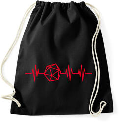 printfashion Szívdobbanás - Sportzsák, Tornazsák - Fekete (3028528)