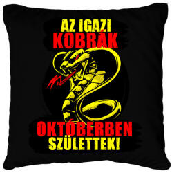 printfashion Októberi Kobra - Párnahuzat, Díszpárnahuzat - Fekete (6051935)