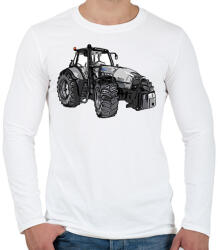 printfashion traktor - Férfi hosszú ujjú póló - Fehér (2821777)