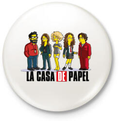 printfashion La casa de papel - simps. edition - Kitűző, hűtőmágnes - Fehér (4898208)