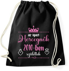 printfashion Az igazi hercegnők - Évszámmal - Sportzsák, Tornazsák - Fekete (7151098)