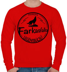 printfashion Farkasfalka legénybúcsú - Férfi pulóver - Piros (2619632)