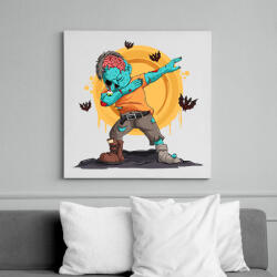printfashion Dabbing zombi - Vászonkép - Fehér (6638554)