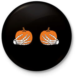 printfashion Csontváz kezek - Kitűző, hűtőmágnes - Fekete (8758425)