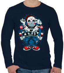 printfashion Hipno Jason - Férfi hosszú ujjú póló - Sötétkék (51854)