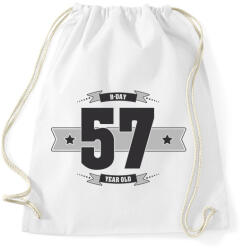 printfashion b-day-57-dark-lightgrey - Sportzsák, Tornazsák - Fehér (513489)