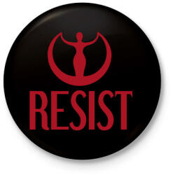 printfashion Resist - The Handmaid's Tale - Kitűző, hűtőmágnes - Fekete (4581285)