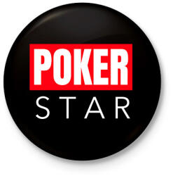 printfashion POKER STAR - Kitűző, hűtőmágnes - Fekete (10997813)