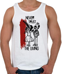 printfashion Sose bízz - Férfi atléta - Fehér (7851771)