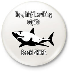 printfashion északi shark - Kitűző, hűtőmágnes - Fehér (3397239)