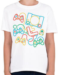 printfashion Gamer place - Gyerek póló - Fehér (2068366)