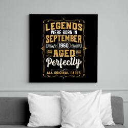 printfashion A tökéletes legendák szeptemberben születtek - Vászonkép - Fekete (6661393)