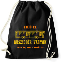 printfashion Buszsofőr vagyok - Sportzsák, Tornazsák - Fekete (7466970)