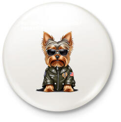 printfashion MIT KÉPZELSZ MAGARÓL - YORKIE - Kitűző, hűtőmágnes - Fehér (15215642)