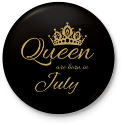 printfashion Queen - Kitűző, hűtőmágnes - Fekete (4667731)
