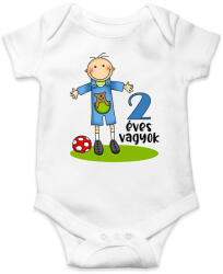 printfashion 2 éves vagyok" kisfiúknak - Baba Body - Fehér (13442833)