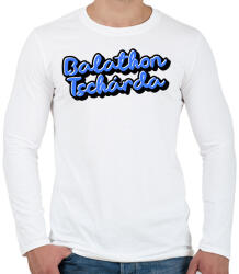 printfashion Balathon Tschárda - Férfi hosszú ujjú póló - Fehér (9970731)