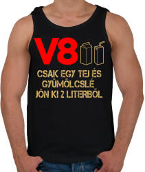 printfashion V8 benzin - Férfi atléta - Fekete (1200453)