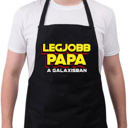 printfashion LEGJOBB PAPA A GALAXISBAN - Kötény - Fekete (11572433)