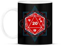 printfashion Sci-Fi D20 (Piros-Kék) - Bögre - Fekete (2654611)