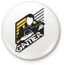 printfashion GAMER - Kitűző, hűtőmágnes - Fehér (3078395)