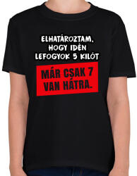 printfashion Fogyókura - Gyerek póló - Fekete (5146162)