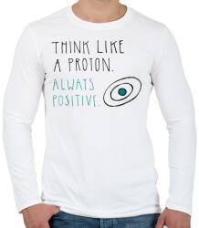 printfashion Pozitív gondolkodás - Férfi hosszú ujjú póló - Fehér (411857)