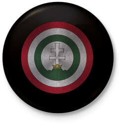 printfashion Hungarika kapitány - Kitűző, hűtőmágnes - Fekete (3094230)