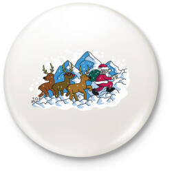 printfashion Télapó immár eljő - Kitűző, hűtőmágnes - Fehér (5531322)