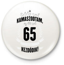 printfashion kamasz-65-black-white - Kitűző, hűtőmágnes - Fehér (3076790)