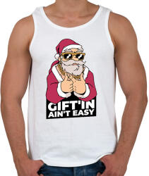 printfashion Ajándékozni nem könnyű - Férfi atléta - Fehér (1998036)