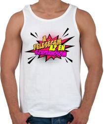 printfashion A feleségem az én szuperhősöm! - Férfi atléta - Fehér (2140433)