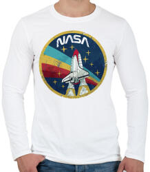 printfashion NASA vintage - Férfi hosszú ujjú póló - Fehér (940220)