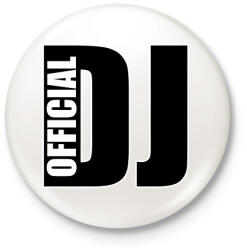 printfashion Official Dj - Kitűző, hűtőmágnes - Fehér (11807491)
