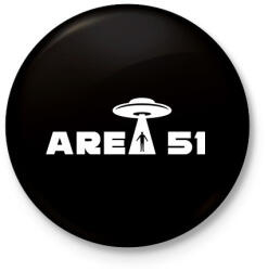 printfashion Area 51 - Kitűző, hűtőmágnes - Fekete (3098018)