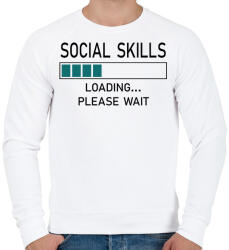 printfashion Social skills (black) - Férfi pulóver - Fehér (7029556)