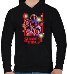 printfashion #strangerthings - Férfi kapucnis pulóver - Fekete (14236766)
