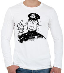 printfashion Rendőr FCK - Férfi hosszú ujjú póló - Fehér (1844715)