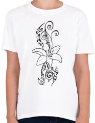 printfashion Tahiti virág - Gyerek póló - Fehér (6097116)