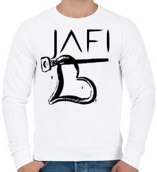 printfashion fekete jafi sziv szimbólum - Férfi pulóver - Fehér (13380005)