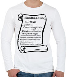 printfashion Karakterlap tanu - Férfi hosszú ujjú póló - Fehér (13843007)