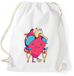 printfashion Törött szív - Sportzsák, Tornazsák - Fehér (6384186)