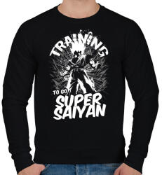 printfashion Training to go super saiyan - Férfi pulóver - Fekete (377846)