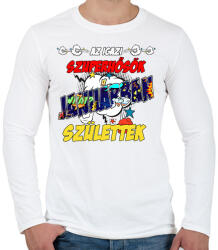 printfashion Januári szuperhős - Férfi hosszú ujjú póló - Fehér (2142939)
